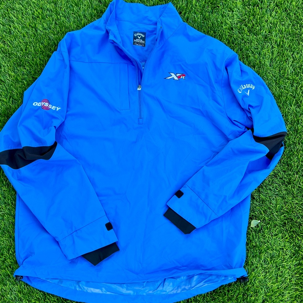 Callaway Golf TOUR Odyssey Weather Series 1/4 Zip Windbreaker Jacket 2XL - Blue